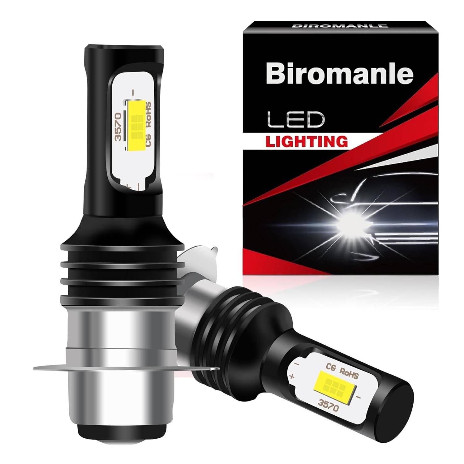 Lâmpadas LED Suzuki LTZ 400 Z400 QUADSPORT Hi/Lo Beam 2003-2008 - Luz Branca 4000LM 6000K Plug and Play (2 Unidades)