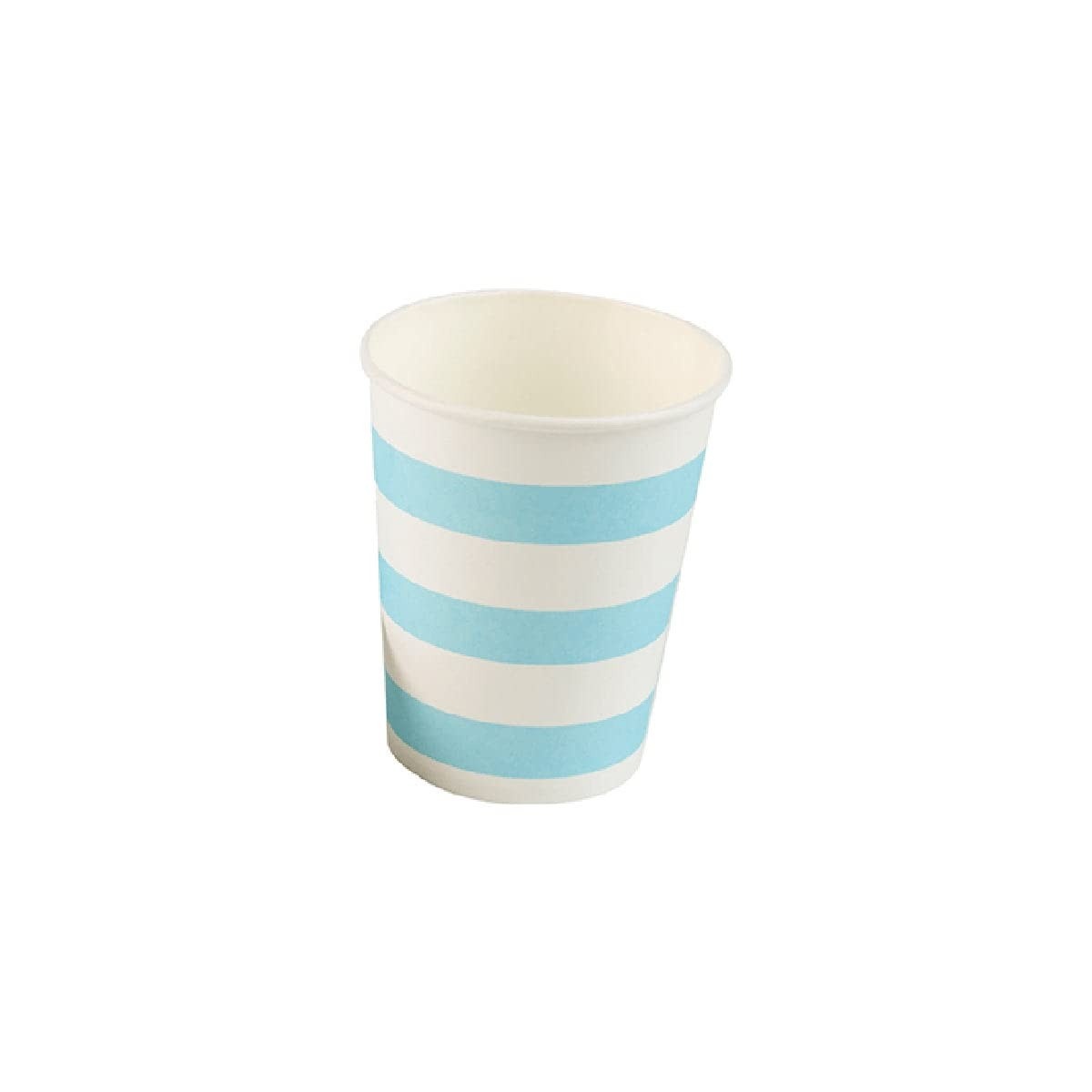 Copo de Papel Listrado Azul Bebê 270ml - 10 Unidades | Ideal para Festas e Eventos