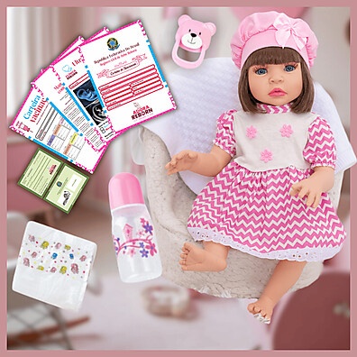 Bebê Reborn Luxo – Boneca Realista de Silicone que Pode Tomar Banho