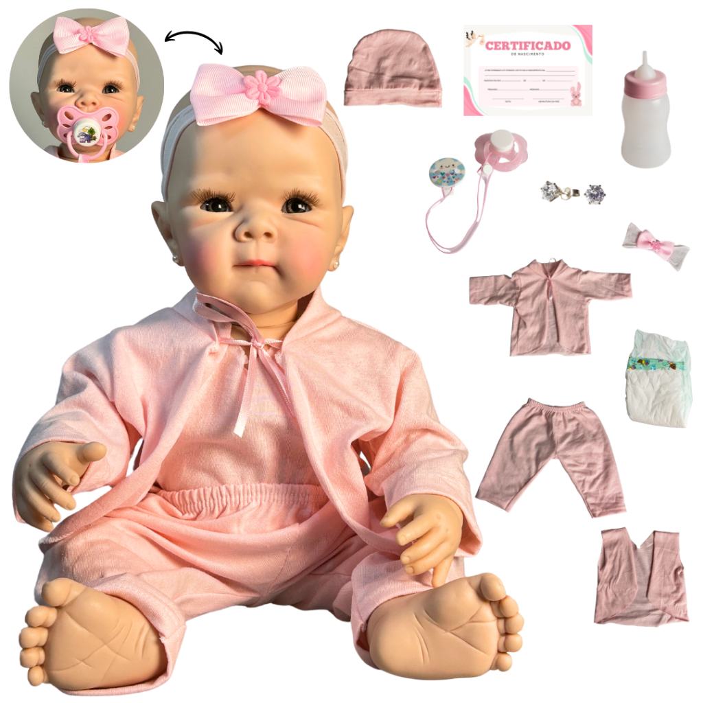 Bebê Reborn Silicone Bettie: Enxoval Completo!