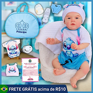 Bebê Reborn Stitch: Realismo e Banho!