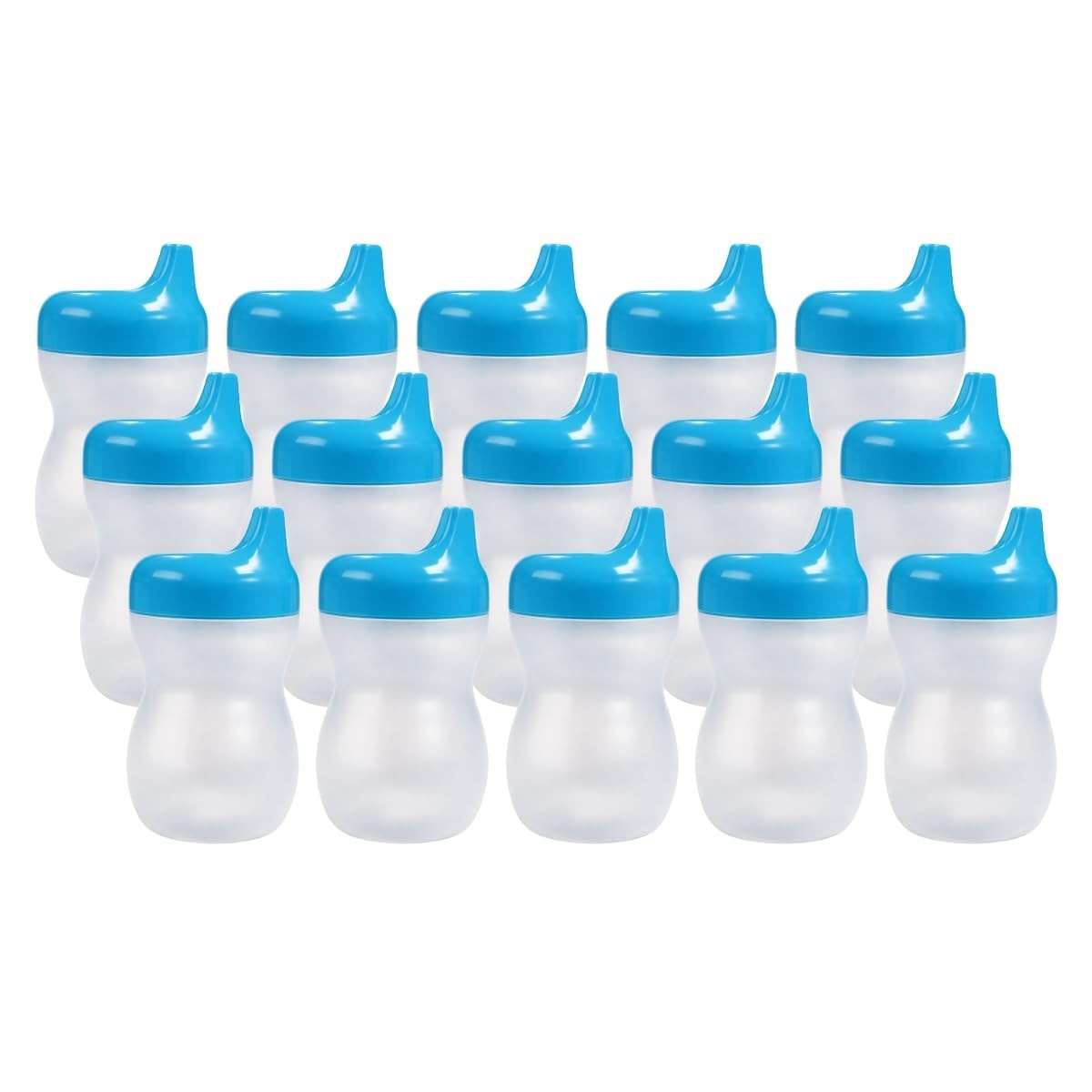 Kit 15 Copos Infantil com Bico de Transição 350ml - Seguro e Prático para Bebês e Escola