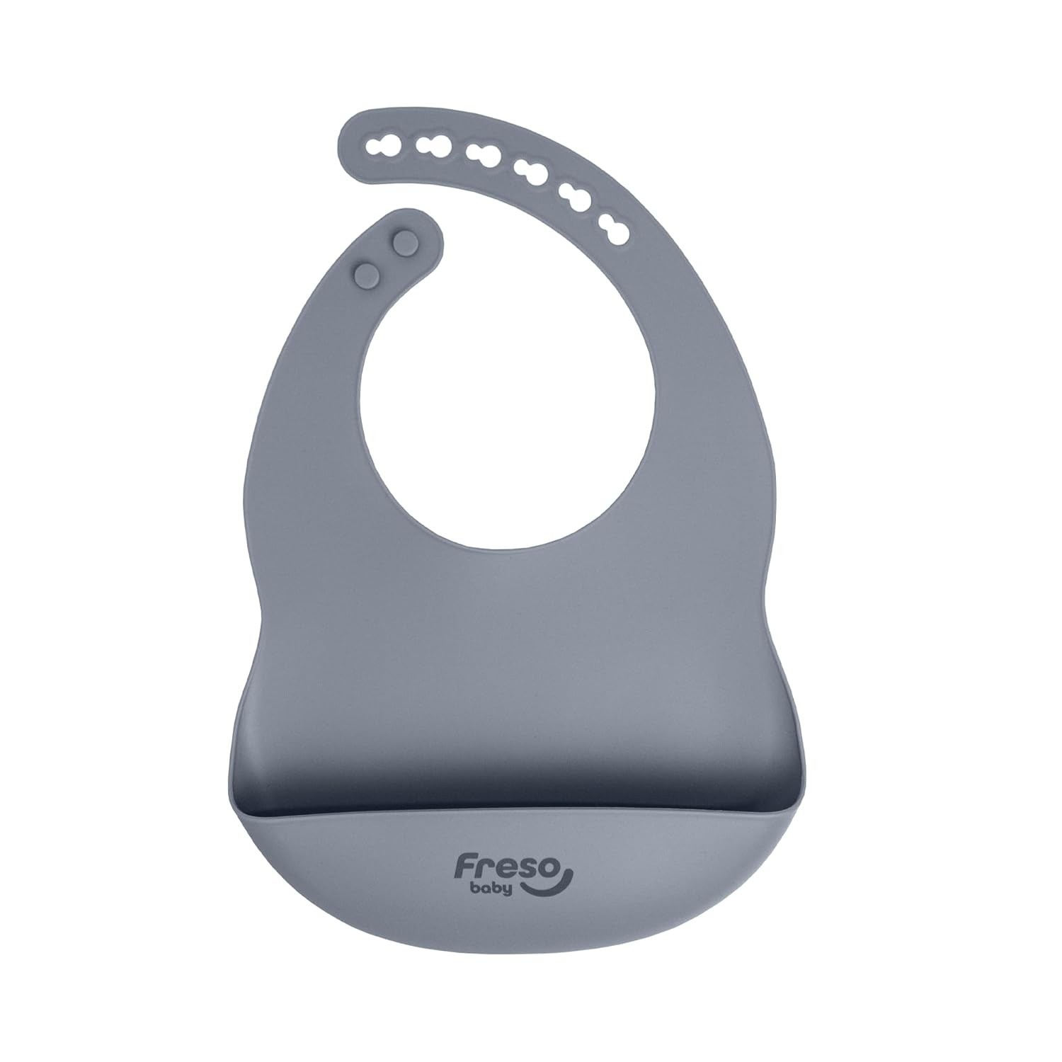 Babador de Silicone Freso Baby - Impermeável, com Bolso e Fecho Ajustável para Bebês