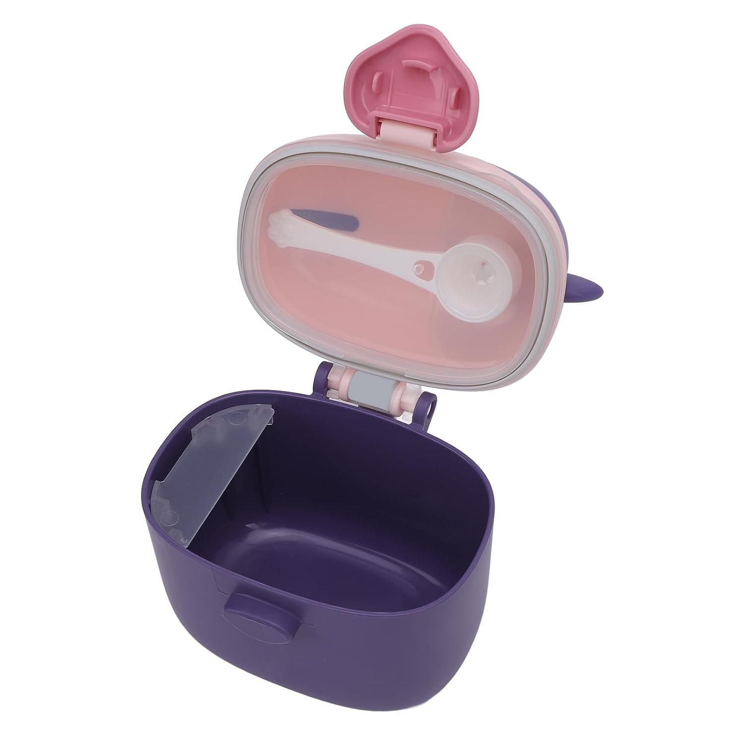 Jiawu Suporte para Leite em Pó para Bebês com Vedação Forte e Material PP Seguro - Ideal para Viagens (Roxo)