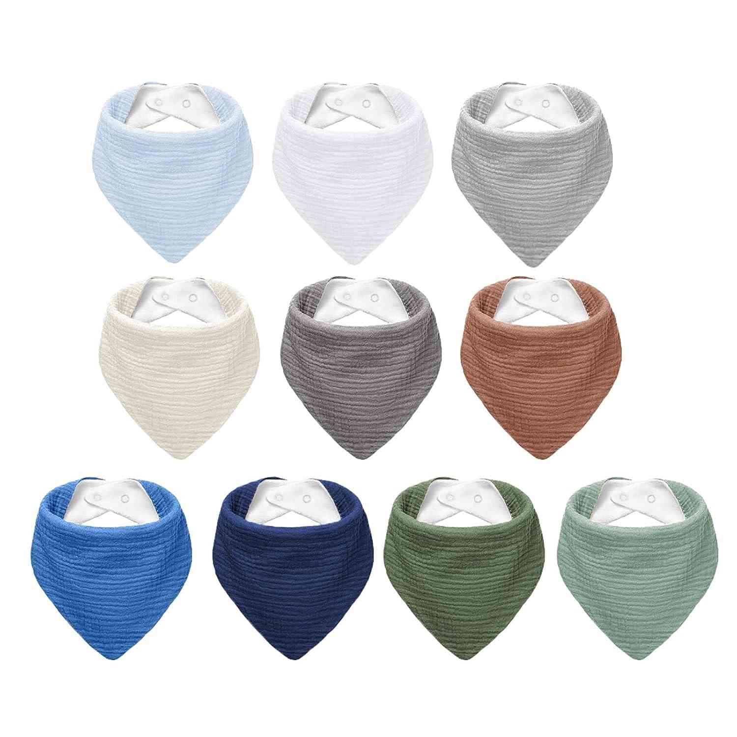 NISXABEBE Babadores de musselina, babadores bandana para bebês 100% algodão para bebês meninos e meninas, babador de cores sólidas para babar a dentição
