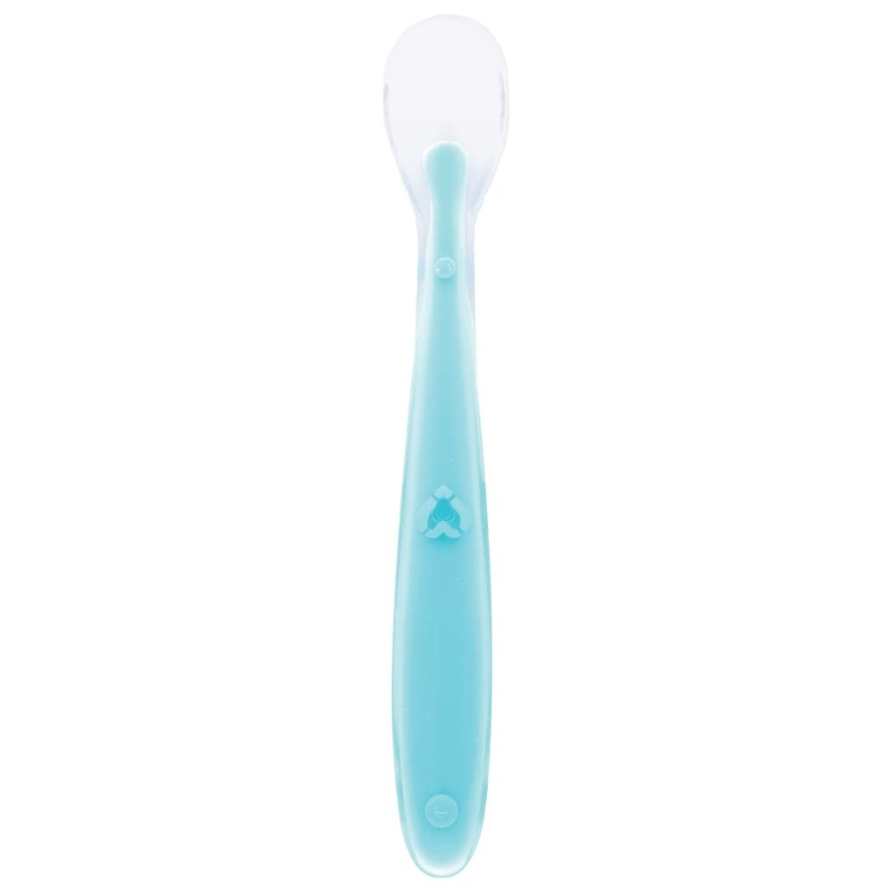 Colher de Silicone Anatômica BUBA Azul - Segura e Confortável para Bebês