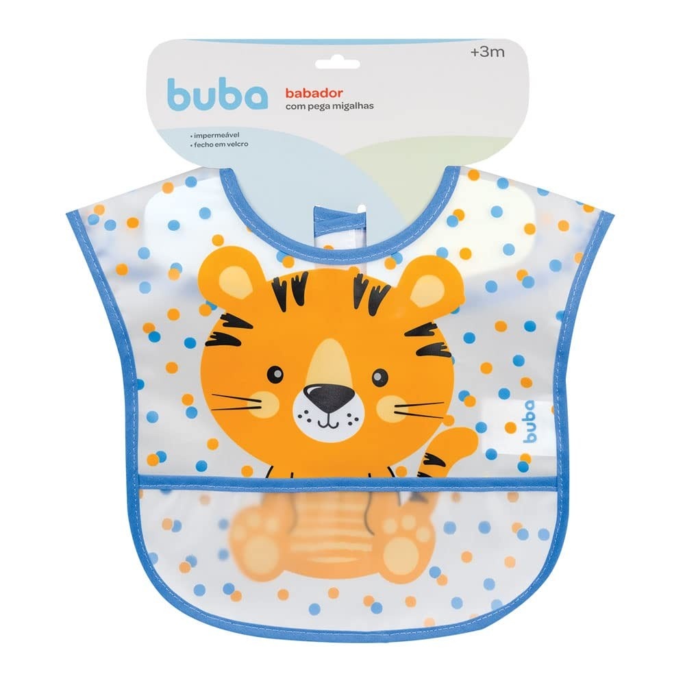 Babador com Bolso Tigrinho Impermeável da Buba - Proteção e Estilo para Bebês