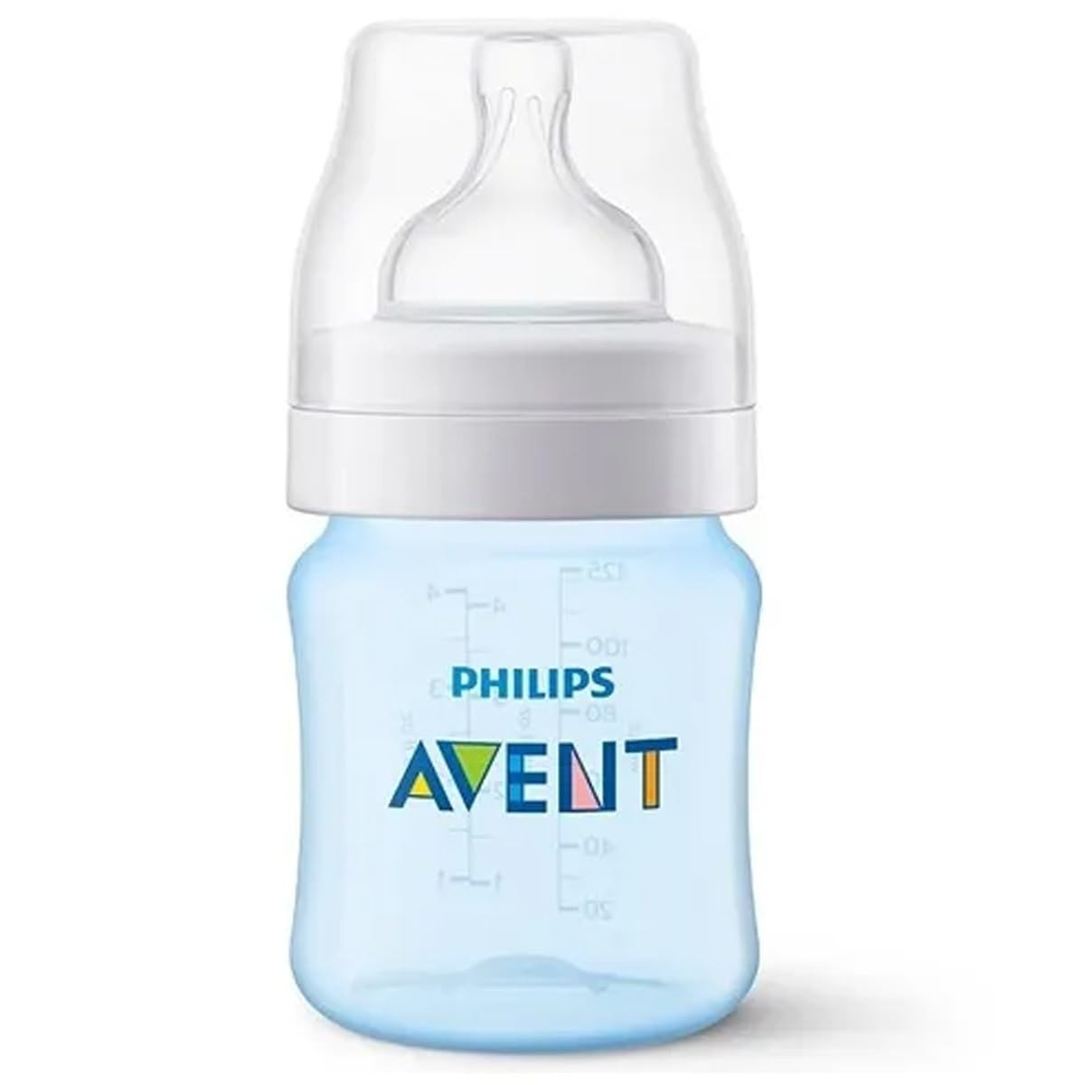 Mamadeira Anticólica 125ml Azul + Bico 2 Philips Avent - Conforto e Segurança para Bebês