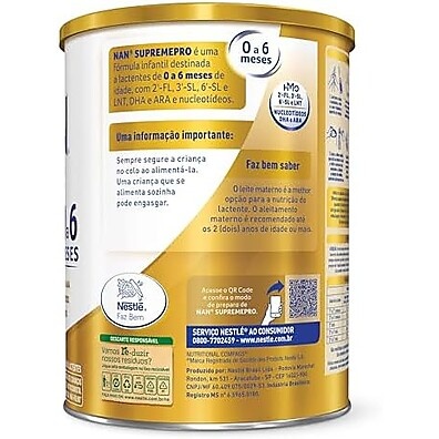 NAN Supreme 1: Nutrição Completa para Bebês 800g
