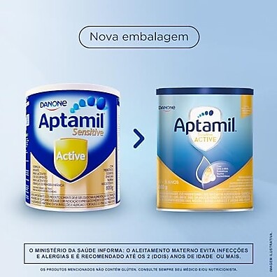 Aptamil Sensitive Active 800g: Fórmula Infantil para Bebês