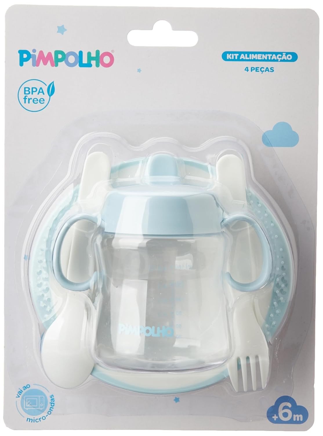 Kit Alimentação 4 Peças Pimpolho - Refeições Práticas e Seguras para Bebês