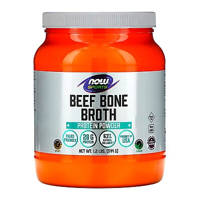 Beef Bone Broth Proteína Pó Now Foods 544g – Suplemento Importado de Alta Qualidade