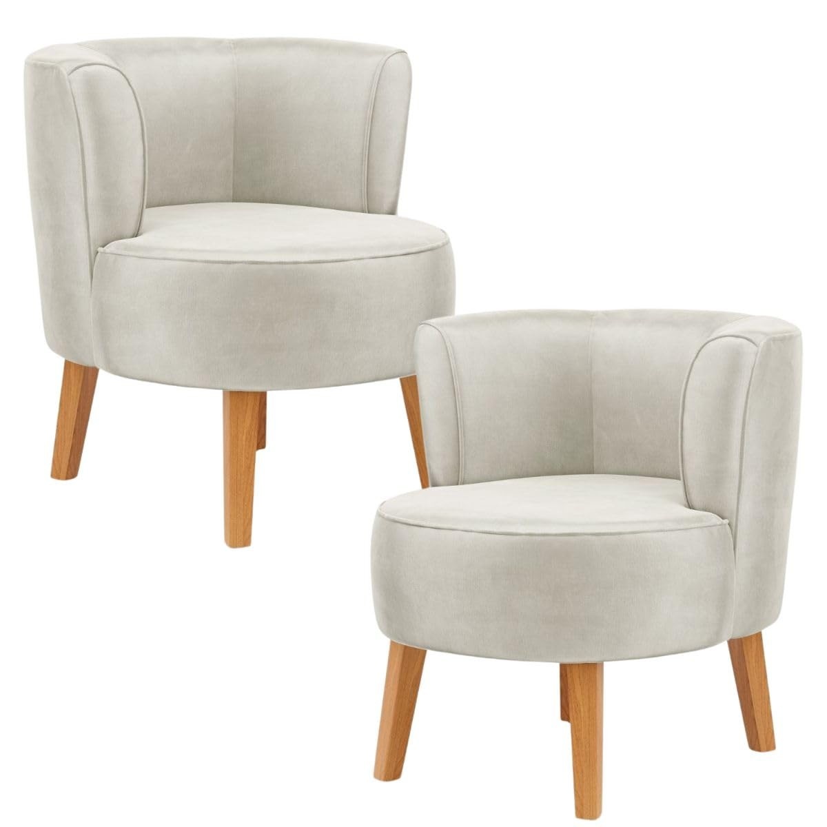 Kit 2 Poltronas em Veludo Bege - Conforto e Estilo Moderno para sua Sala de Jantar