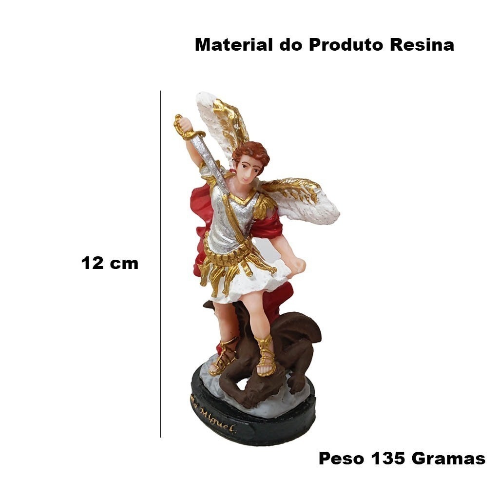 Imagem de São Miguel Arcanjo em Resina - Proteção e Beleza