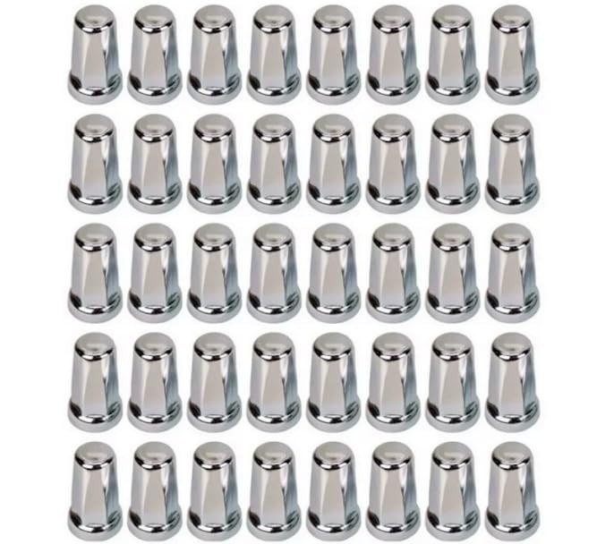 Capa de Porca Belga Cromada Premium para Caminhão - 27, 30, 32, 33mm (Kit 32/33mm)