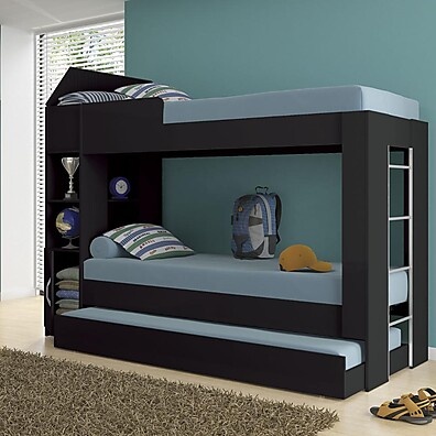 Beliche Cama Auxiliar Ditália Treliche CM-15 Preto: Otimização de Espaço com Estilo
