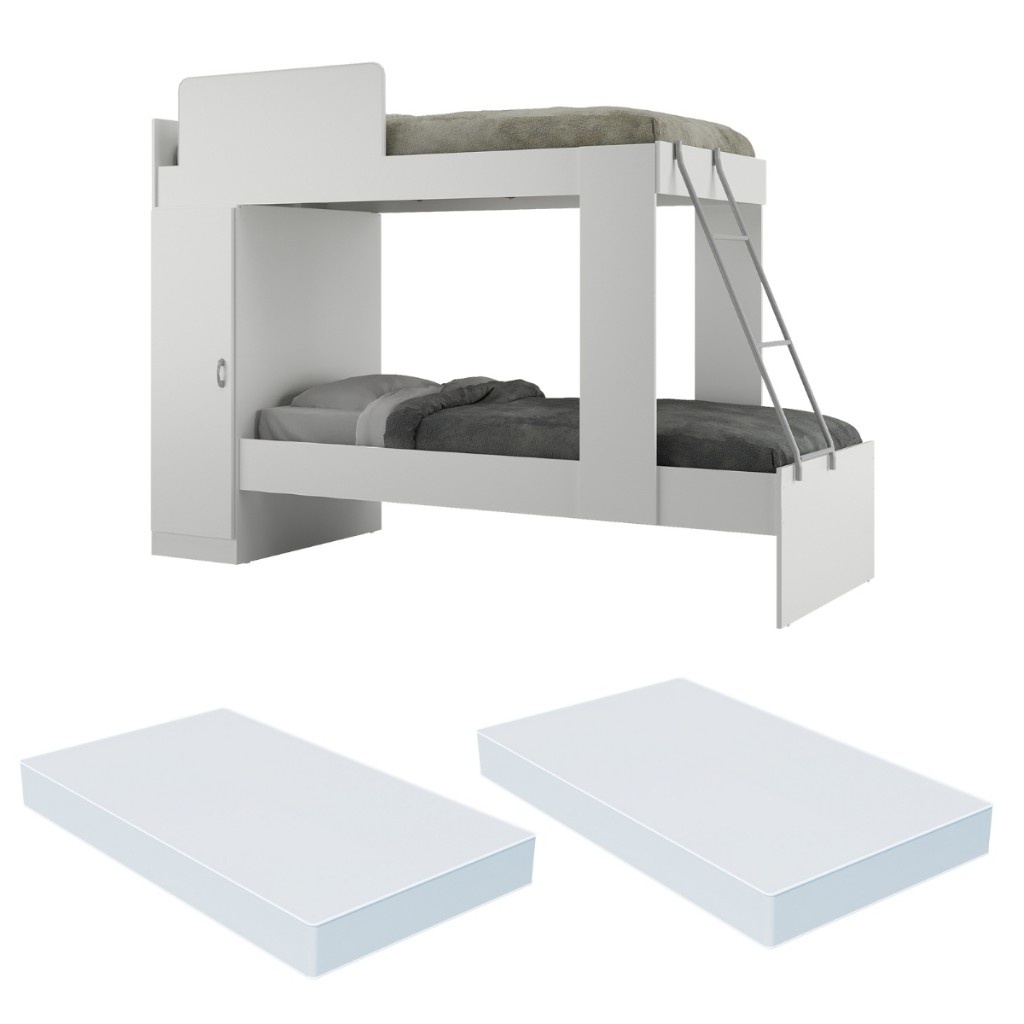 Beliche com Colchão Branco Havana: Otimize o Quarto!