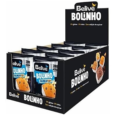 Bolinho Baunilha Belive: Sem Açúcar, Glúten e Leite