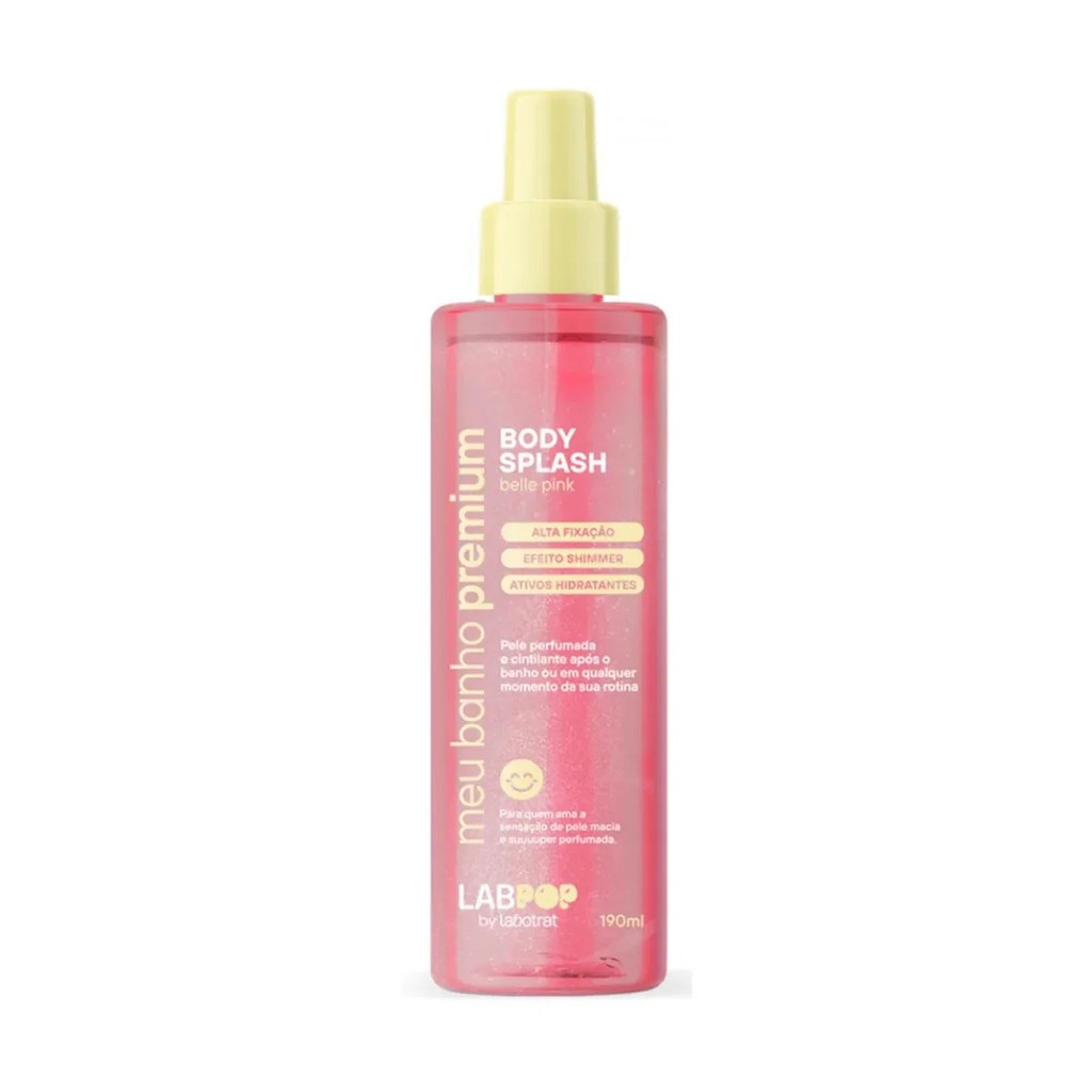Belle Pink Glitter Labpop Labotrat 190ml: Glamour e Frescor em Cada Pulso