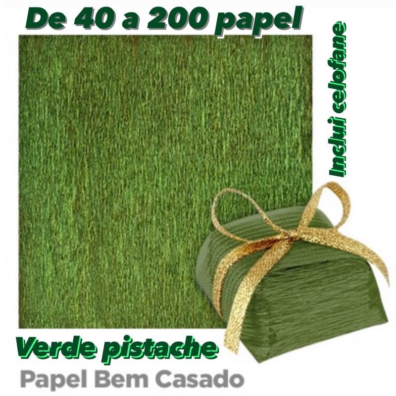 Bem Casado: Kit Papel e Celofane Verde Pistache