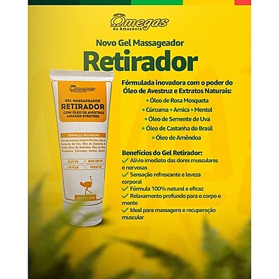 Gel Massageador Avestruz: Alívio e Bem-Estar