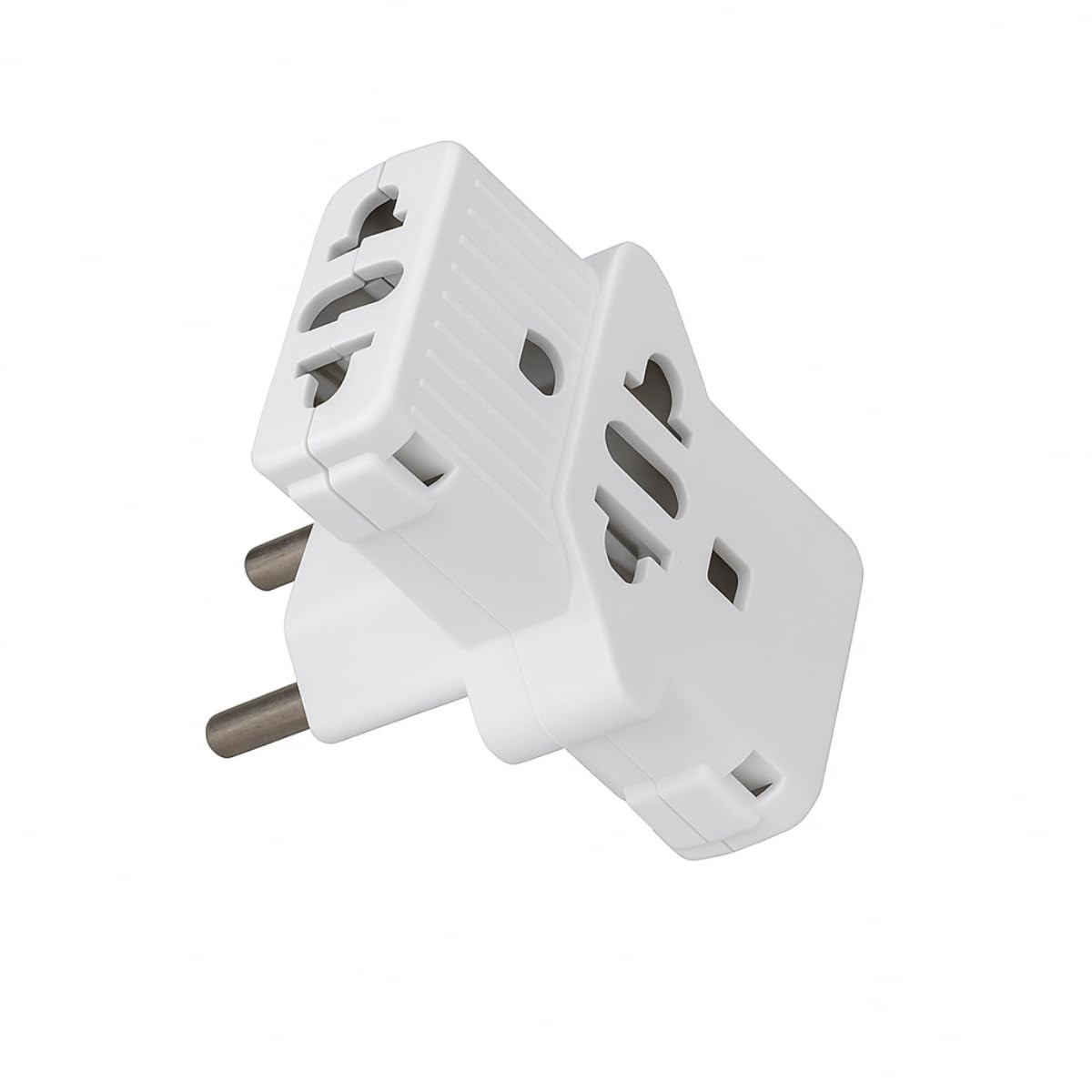 Adaptador Tomada T Benjamim 3 Pinos Bivolt 10/20A Branco - Conecte Mais com Segurança!