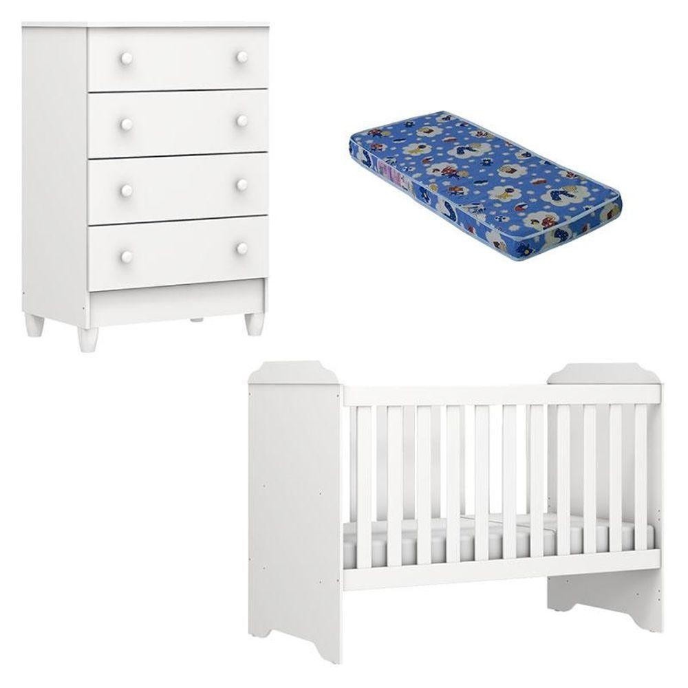 Berço 3 em 1 + Cômoda: Quarto Completo!
