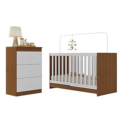 Berço 3 em 1 Doce de Leite: Cresce com Seu Bebê!