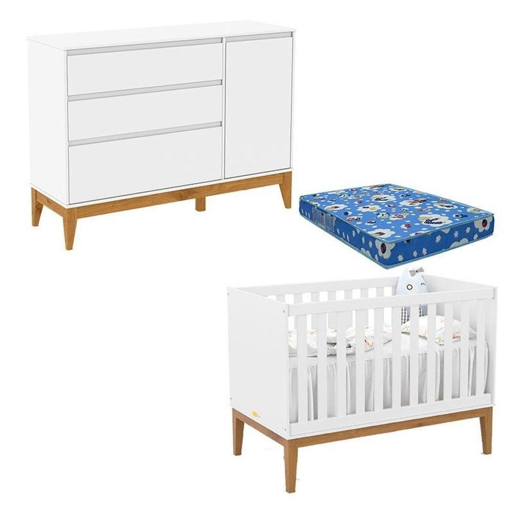 Berço Americano + Cômoda: Conforto e Organização
