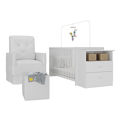 Berço Cômoda + Poltrona: Conforto para Você e Seu Bebê