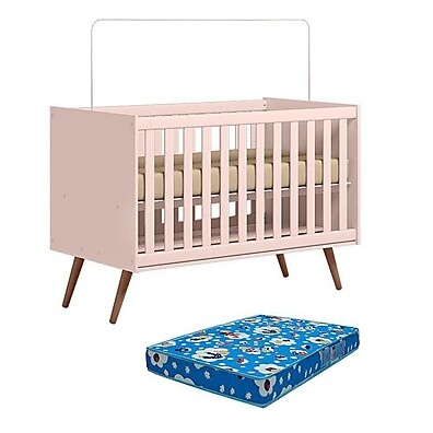 Berço Retrô Rosa Q Encanto: Conforto e Segurança!
