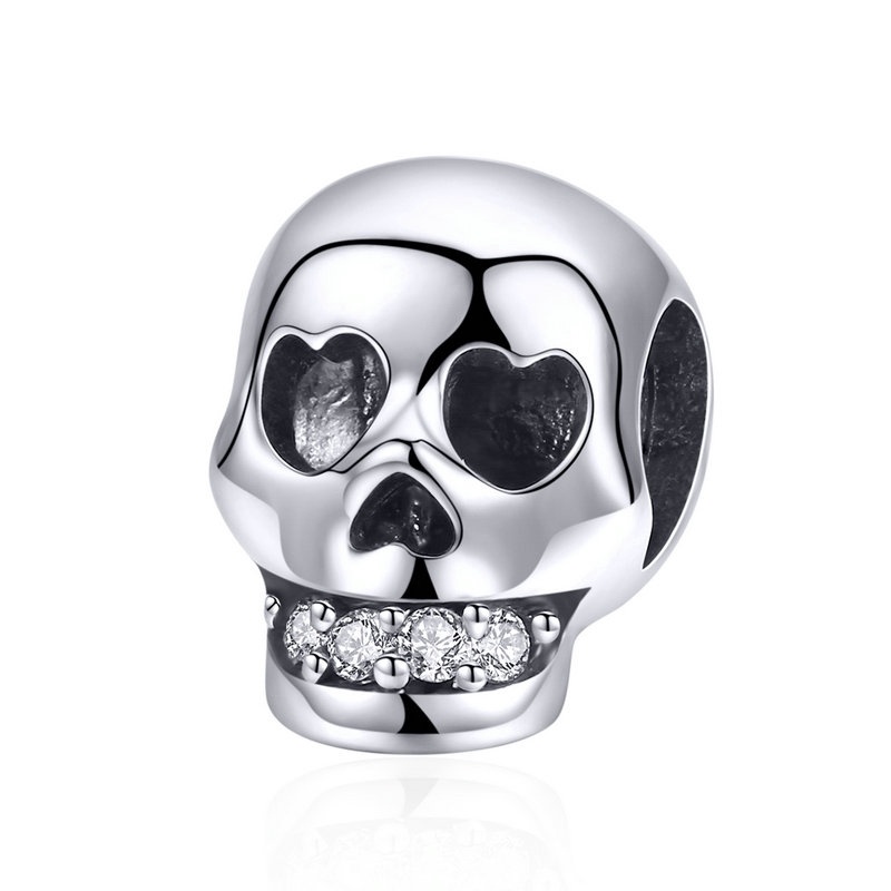 Berloque Caveira Prata 925 BAMOER - Estilo Único!