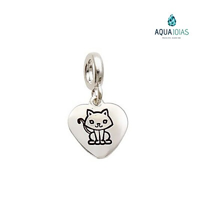 Berloque Gatinho Prata 925: Charme e Elegância