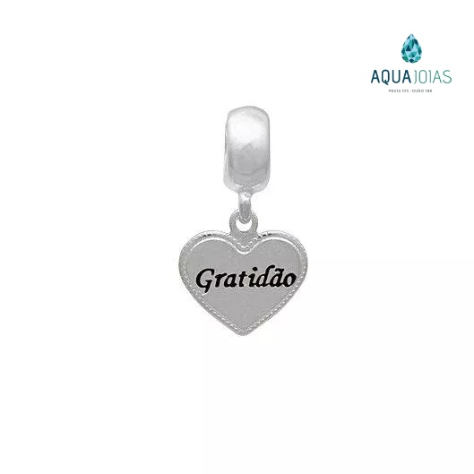 Berloque Gratidão: Prata 925 e Amor Eterno