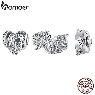 Berloques de Prata Bamoer 925: Elegância Outonal