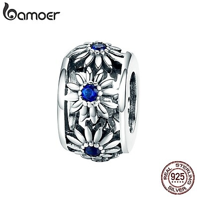 Berloques Florais Bamoer: Charme em Prata 925
