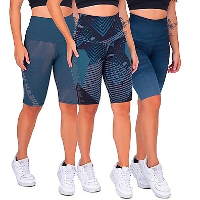 Bermuda Ciclista Feminina: Kit 3 Mescla e Conforto!