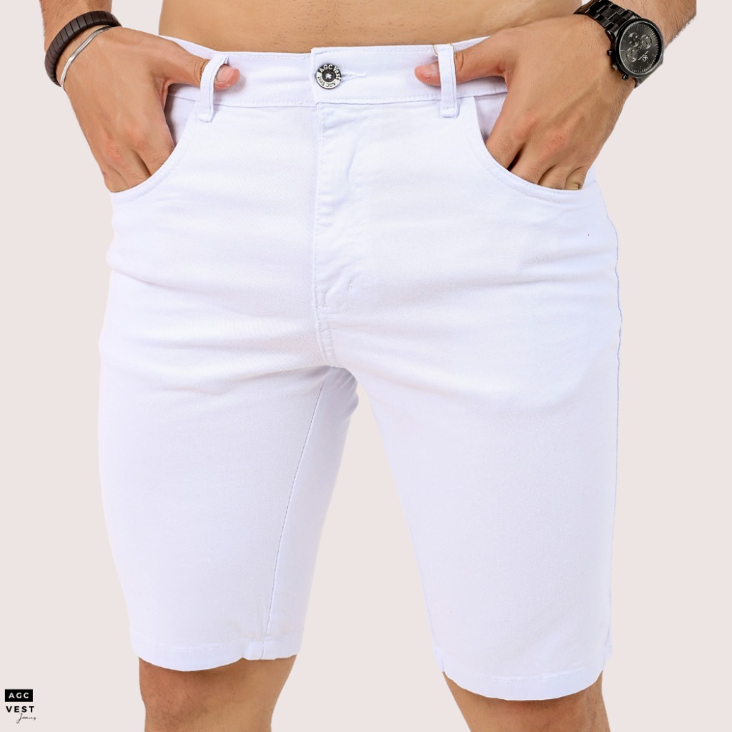 Bermuda Masculina Brim com Lycra e Elastano: Conforto e Estilo