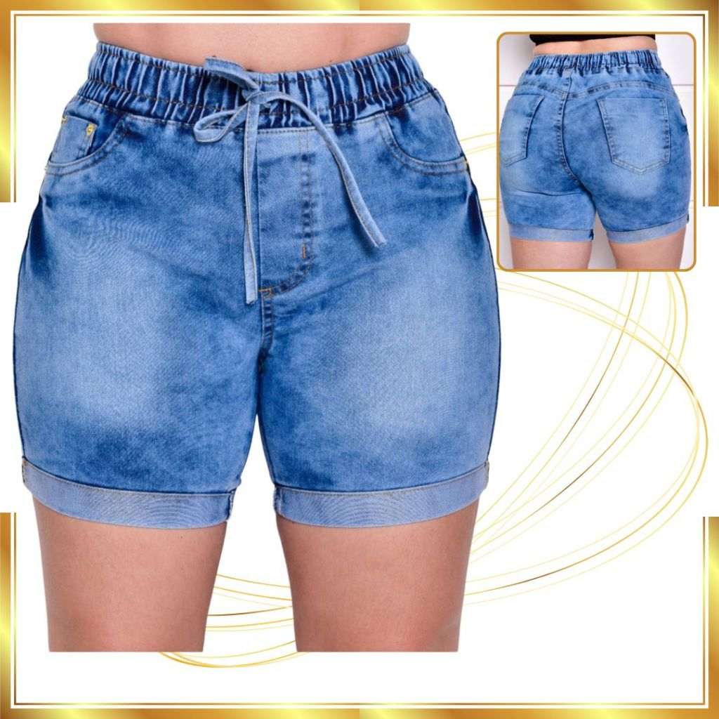 Bermuda Meia Coxa Feminina com Elástico e Lycra: Conforto e Estilo