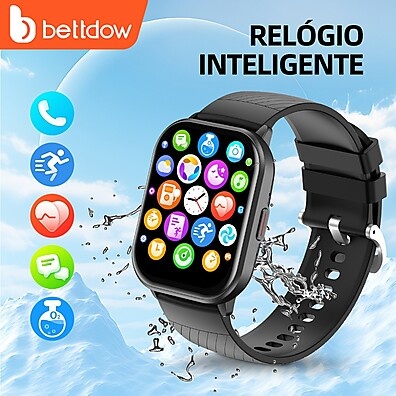 BETTDOW Relógio Inteligente com GPS – Tela Cheia e 100+ Modos de Esporte