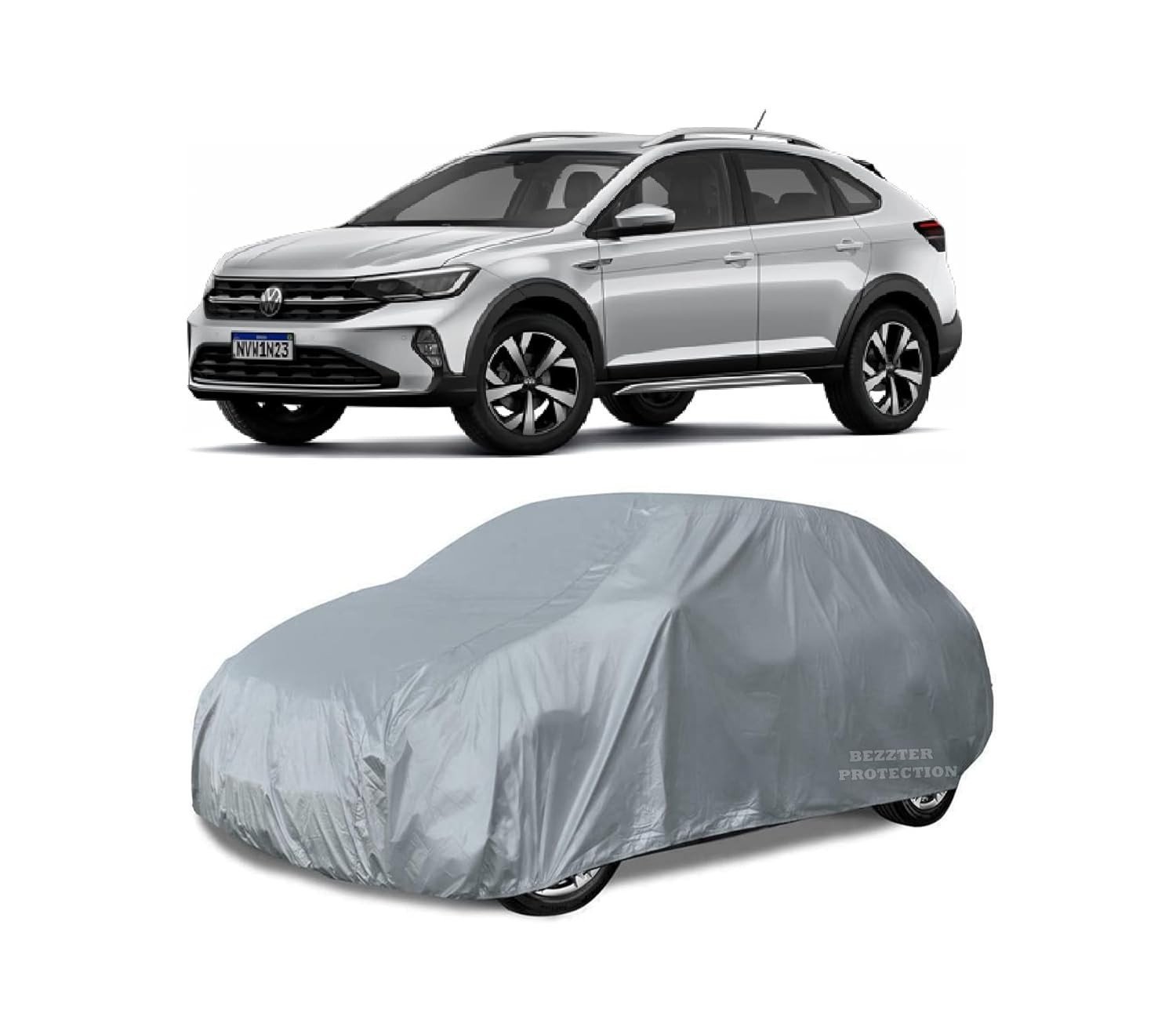 Capa Automotiva Bezzter 100% Impermeável para VW Nivus: Proteção Total Contra Sol, Chuva e Riscos