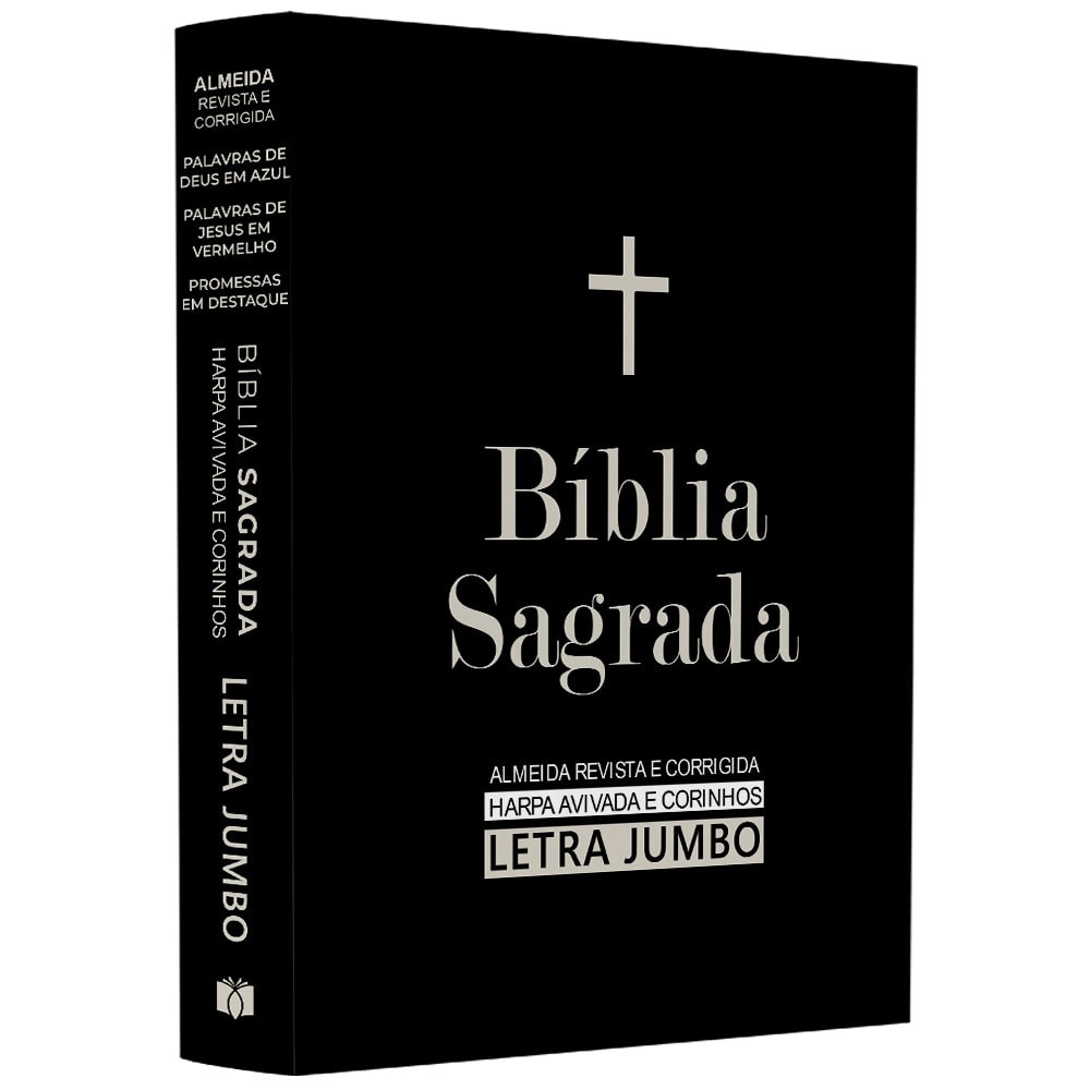 Bíblia ARC Harpa Avivada e Corinhos Jumbo: Capa Dura Preta