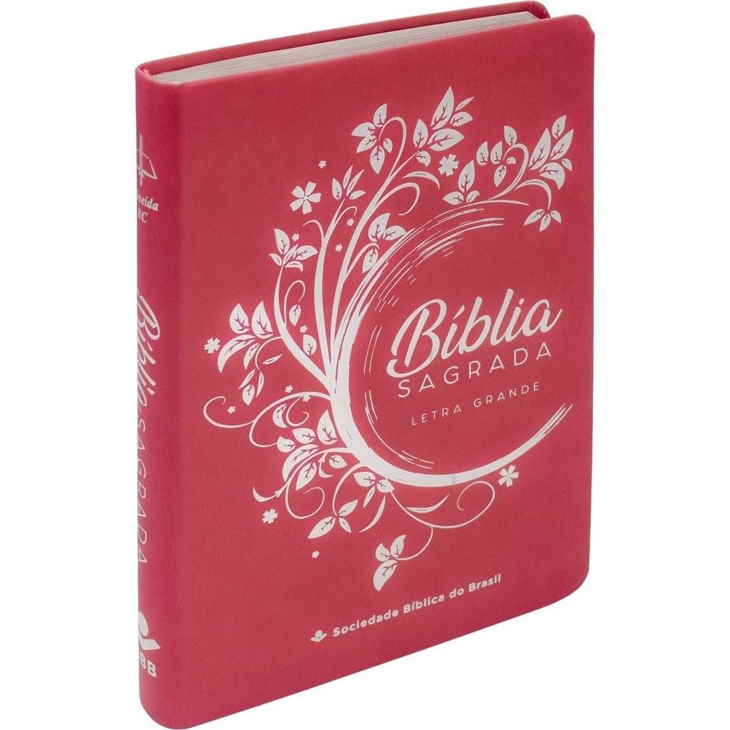 Bíblia ARC Pink: Letra Grande e Capa de Couro
