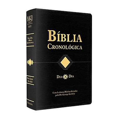Bíblia Cronológica Dia a Dia King James 1611 Capa Dura Preta
