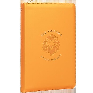 Bíblia Ele Voltará NVI: Capa Laranja com Zíper e Leitura Perfeita