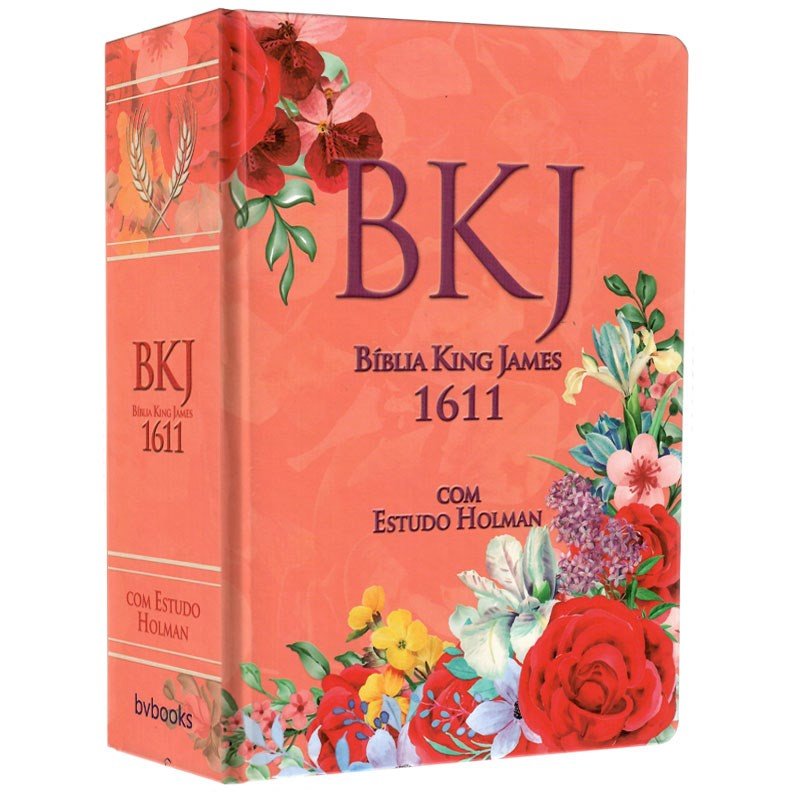 Bíblia King James 1611: Estudo Holman Floral