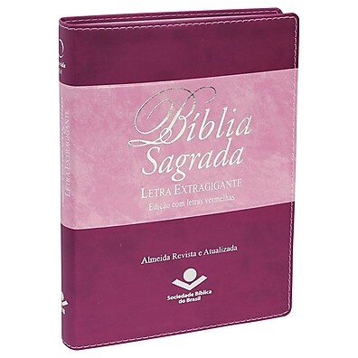 Bíblia Letra Extra Gigante: ARA, Uva e Rosa