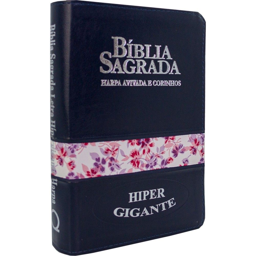 Bíblia RC Letra Hiper Gigante com Ziper e Capa Azul