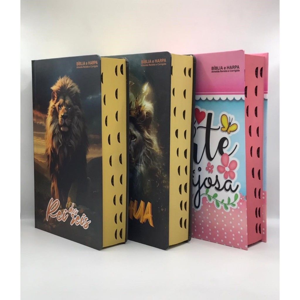 Bíblia Sagrada Kit 3 Unidades: Letras Grandes + Harpa