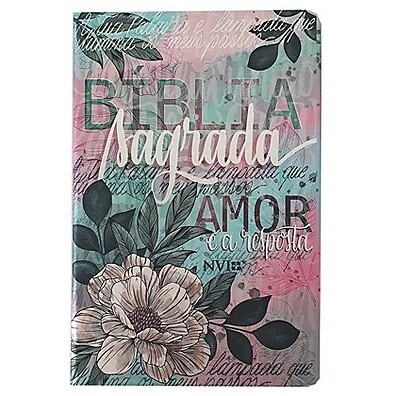 Bíblia Sagrada NVI Letra Normal Capa Dura - Capa Flor Artística